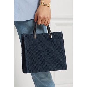 Clare V. Petit Simple Suede Tote in Marine Rope (Navy)